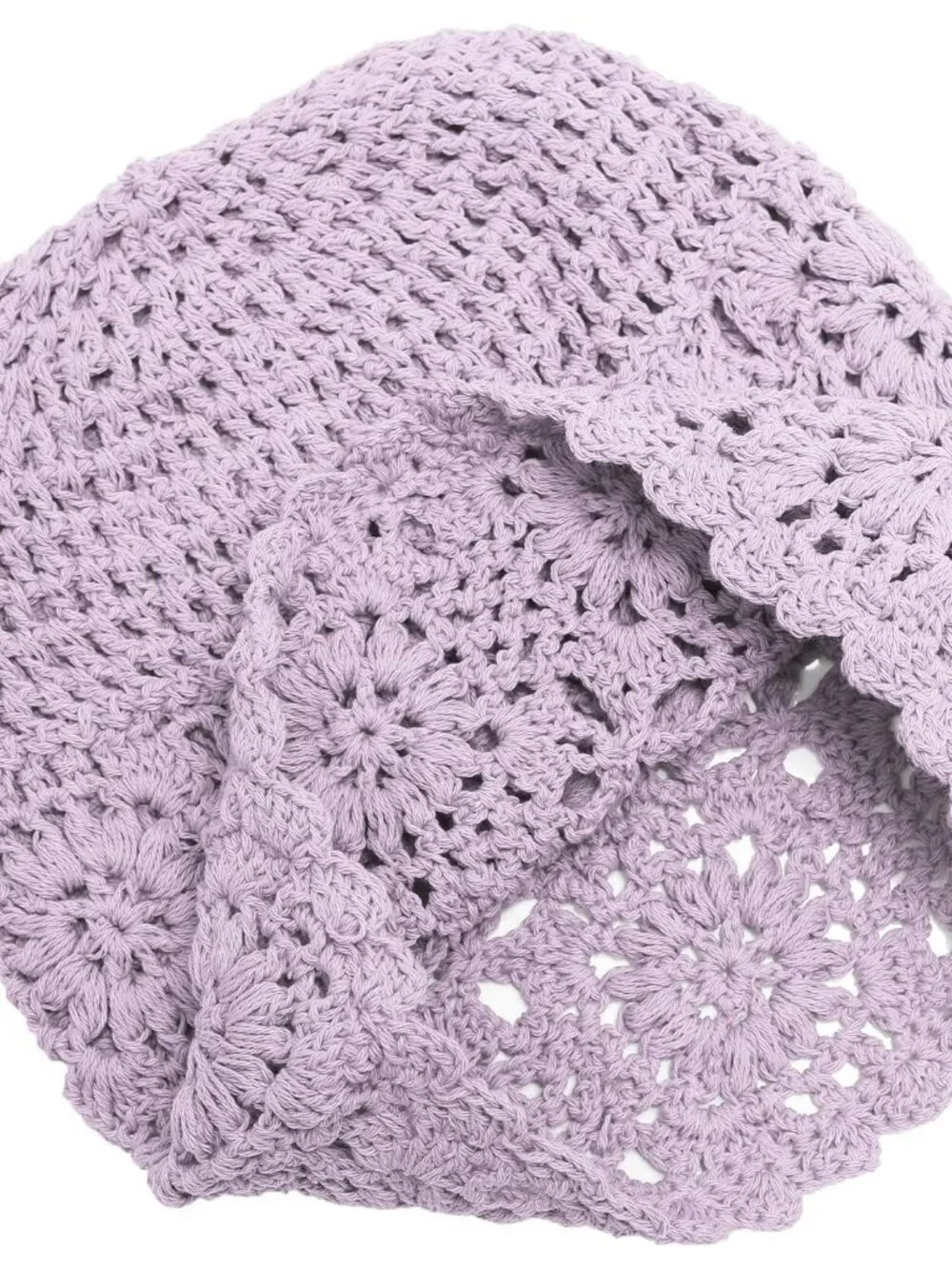 Women's Cotton Crochet Slouchy Beanie Hat Knit Summer Skull Cap Solid Purple
